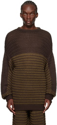 Isa Boulder Brown Check Sweater