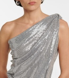 Dodo Bar Or One-shoulder sequined midi dress