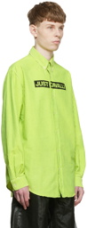 Just Cavalli Green Cotton Shirt