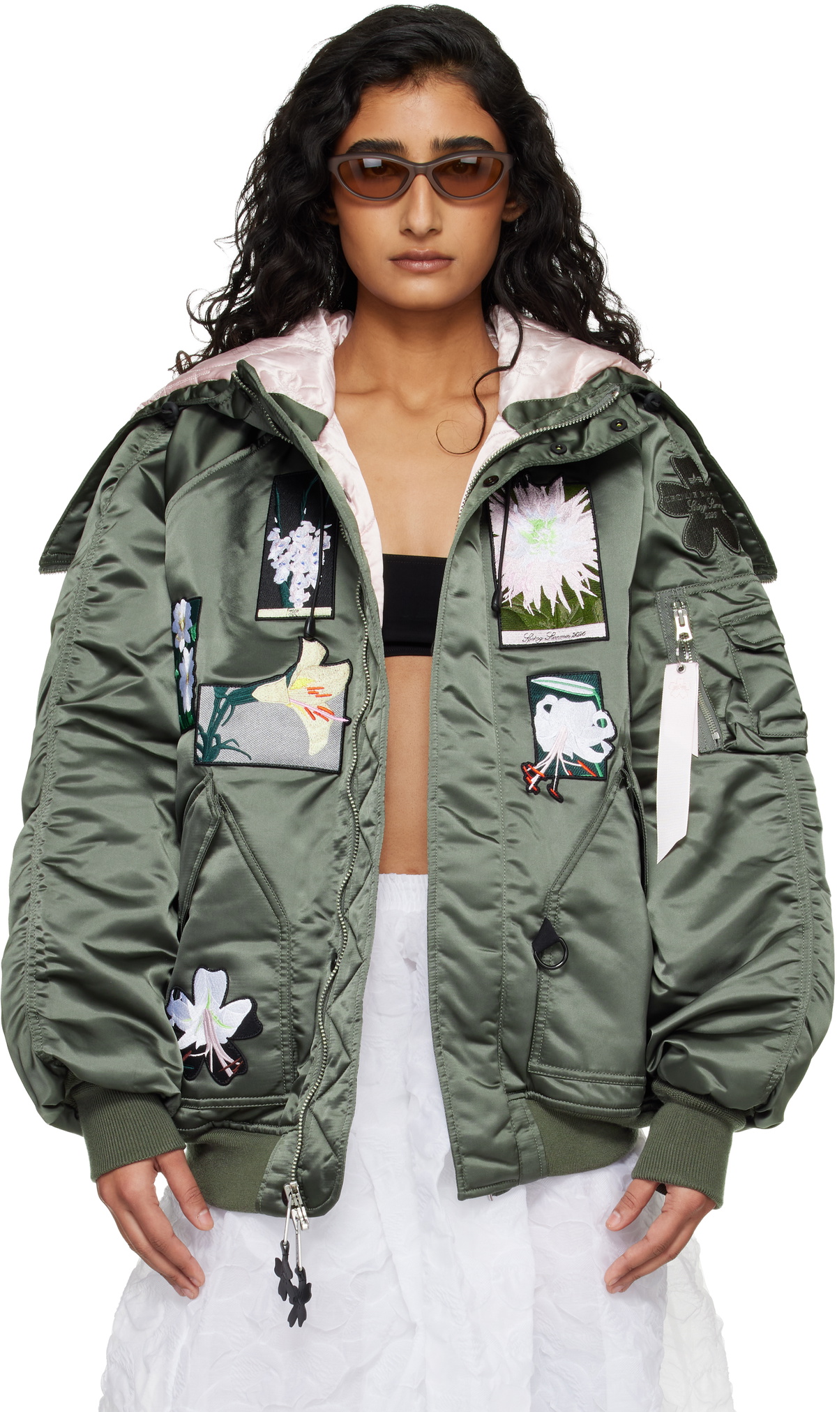 Cecilie Bahnsen Alpha Industries x Cecilie Bahnsen Green N-2B Bomber Jacket