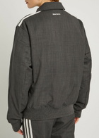 Adidas X Wales Bonner Quilted Wool-blend Jacket Dark Grey