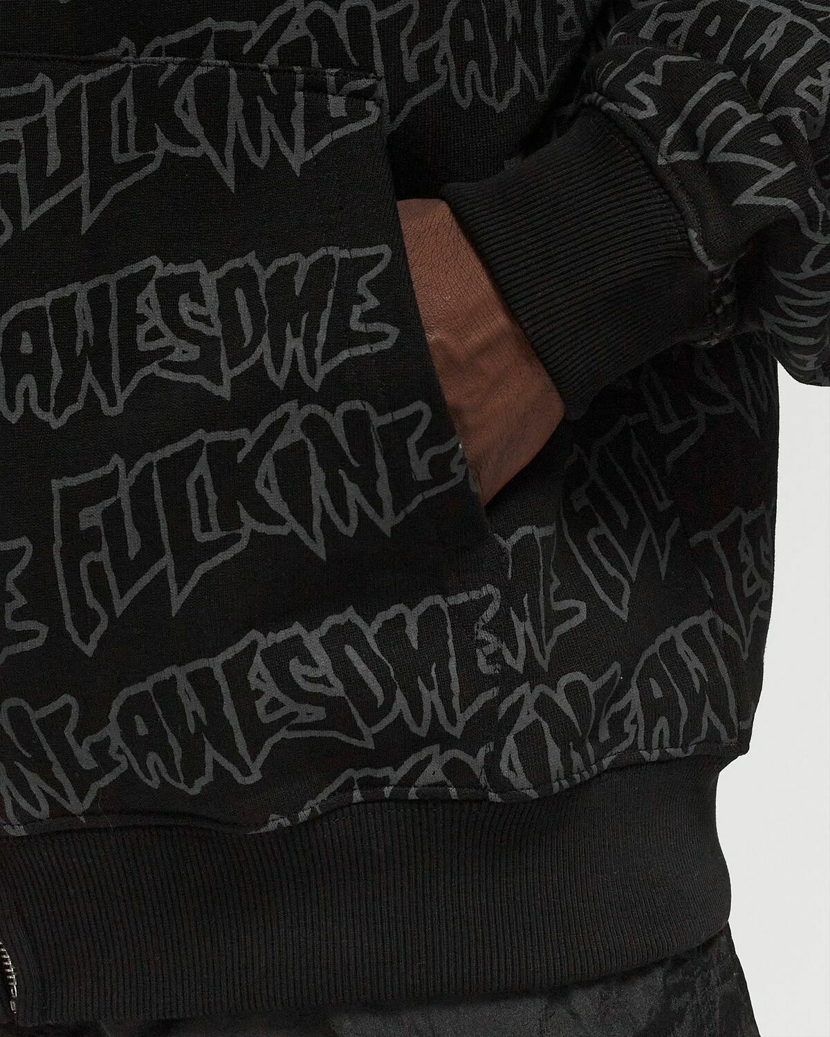 Fucking Awesome Aop Stamp Zipped Hoodie Black Hoodies Fucking Awesome Aop Stamp Zipped Hoodie Black Hoodies