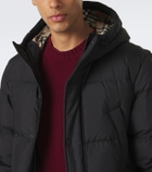Burberry Burberry Check hooded down coat
