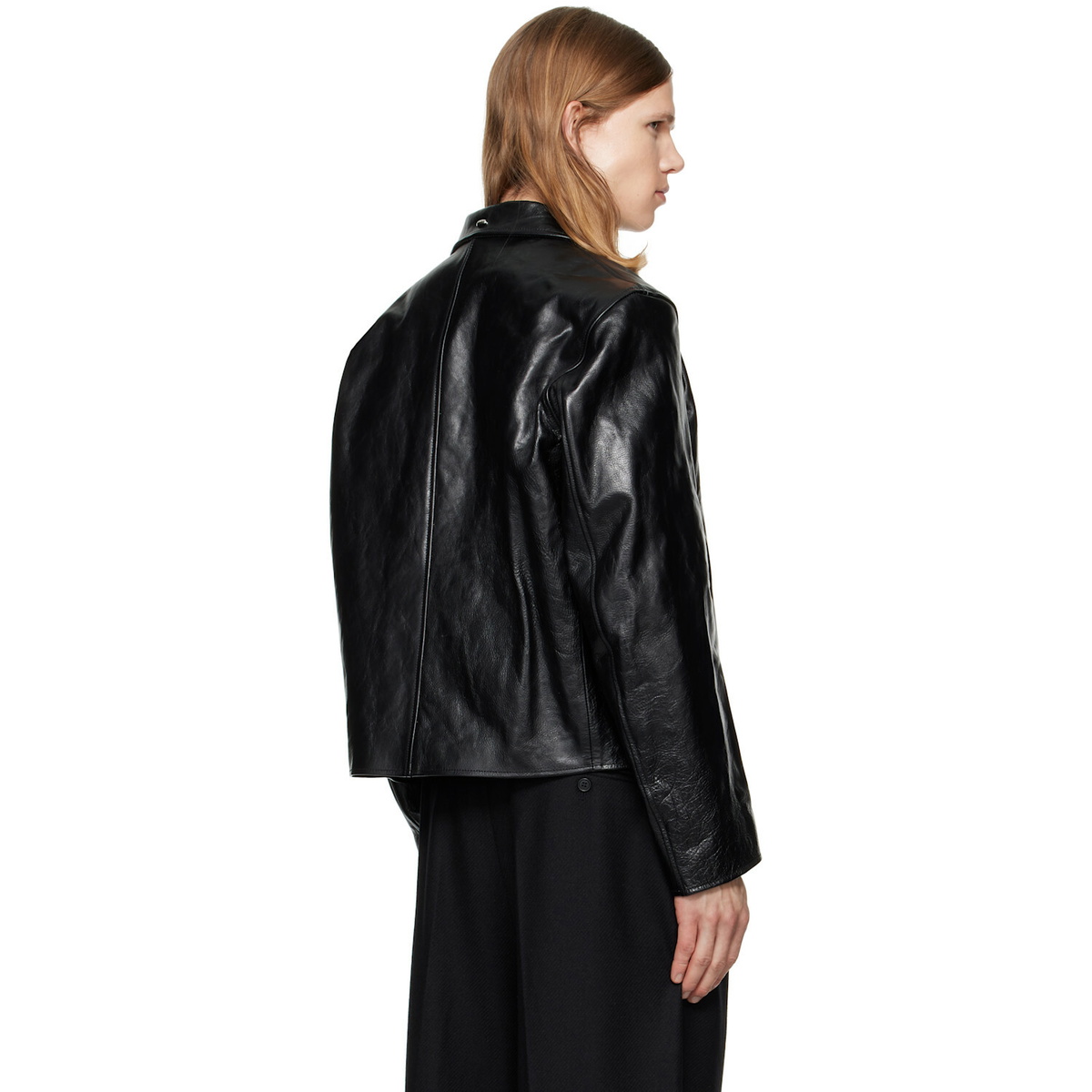 OUR LEGACY Black Mini Leather Jacket