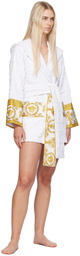 Versace Underwear White 'I Heart Baroque' Robe