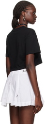 Ludovic de Saint Sernin Black Crystal-Cut T-Shirt