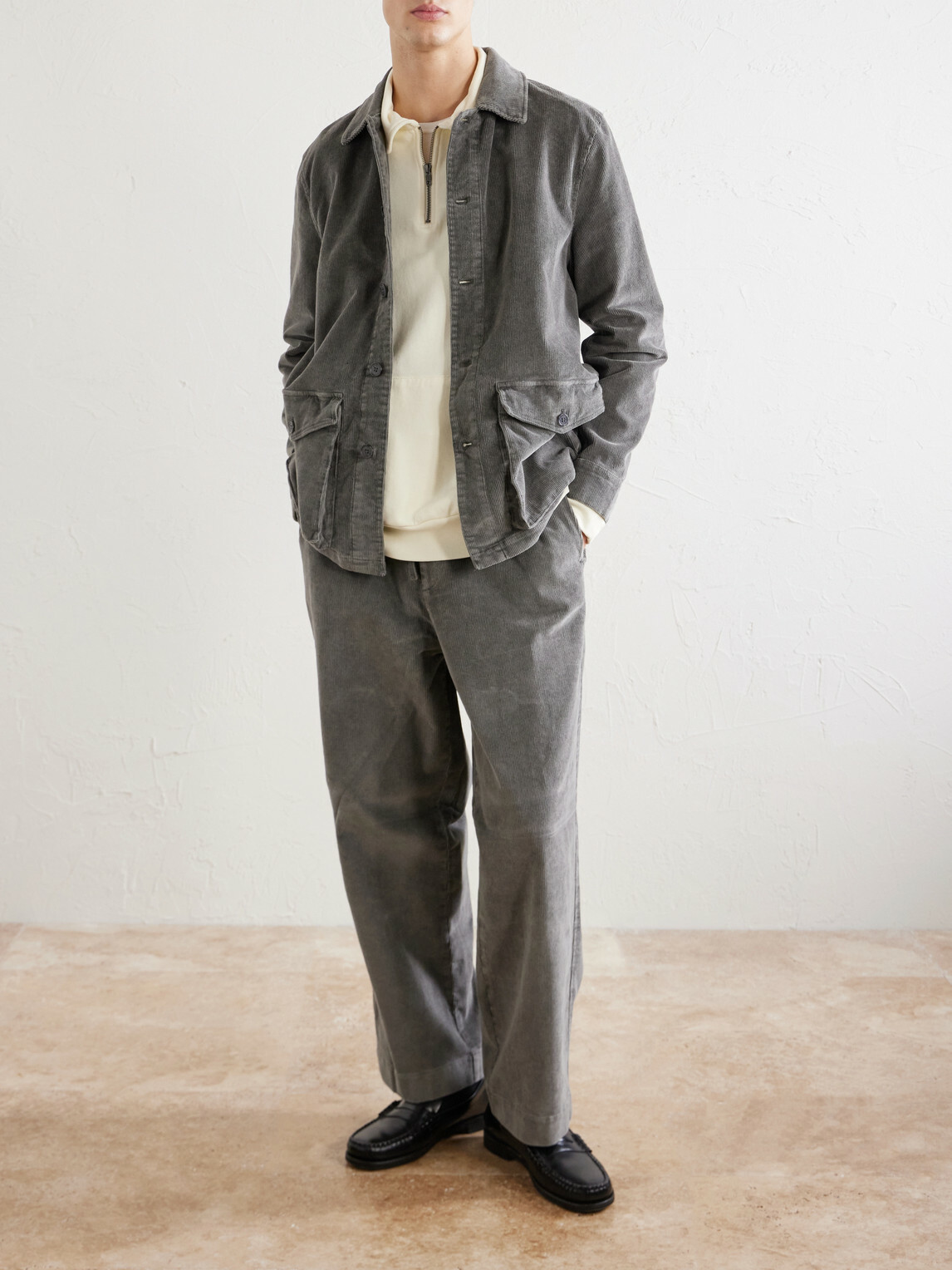 Officine Générale - Suny Stretch-Cotton Corduroy Jacket - Gray