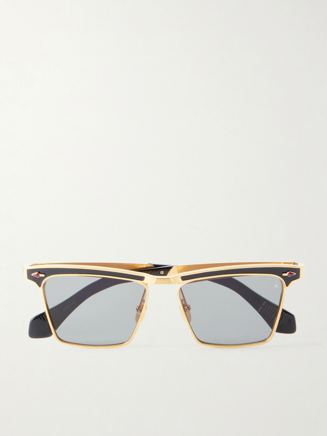 Jacques Marie Mage - Miles City Squared-Frame Gold-Tone Sunglasses
