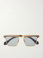 Jacques Marie Mage - Miles City Squared-Frame Gold-Tone Sunglasses