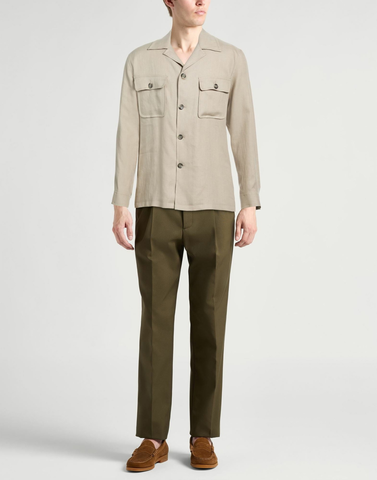 Tagliatore Mens Shirt in Sand