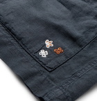 Altea - Embroidered Linen Overshirt - Blue