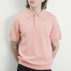 Casablanca Men's Double Face Polo in Pink