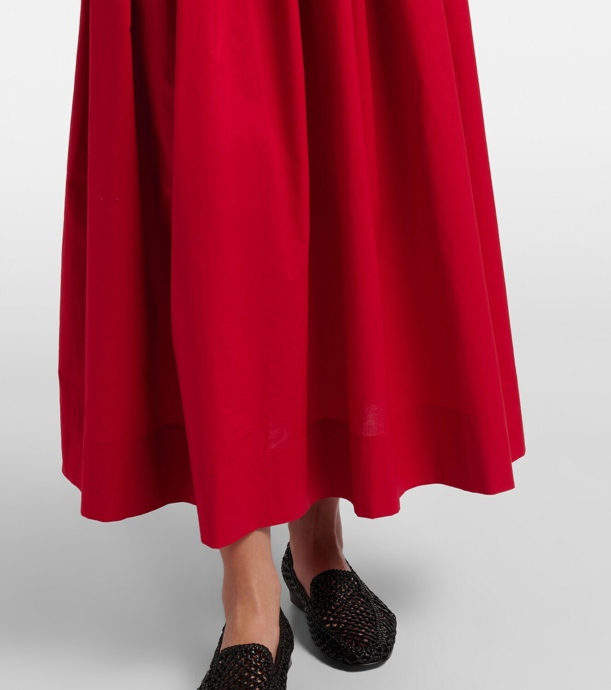 Dôen Clover shirred cotton poplin maxi dress