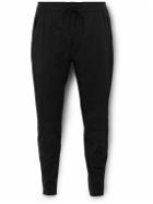 Ten Thousand - Interval Slim-Fit Tapered Mesh-Trimmed Stretch-Nylon Track Pants - Black