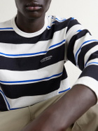 Neighborhood - Logo-Embroidered Striped Cotton-Jersey Sweater - Blue
