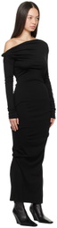 Paris Georgia SSENSE Exclusive Black Manahou Midi Dress