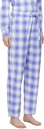 Tekla Blue Check Pyjama Pants