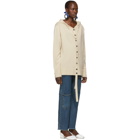 JW Anderson Off-White Cashmere Hooded Cardigan