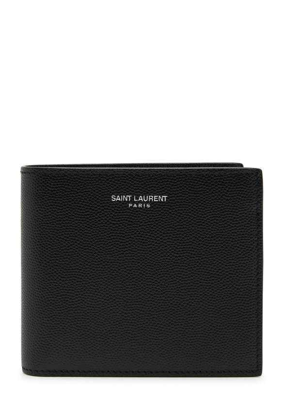 Photo: Saint Laurent East/west Pebbled Leather Wallet - Black - One Size