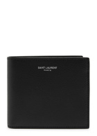 Saint Laurent East/west Pebbled Leather Wallet - Black - One Size