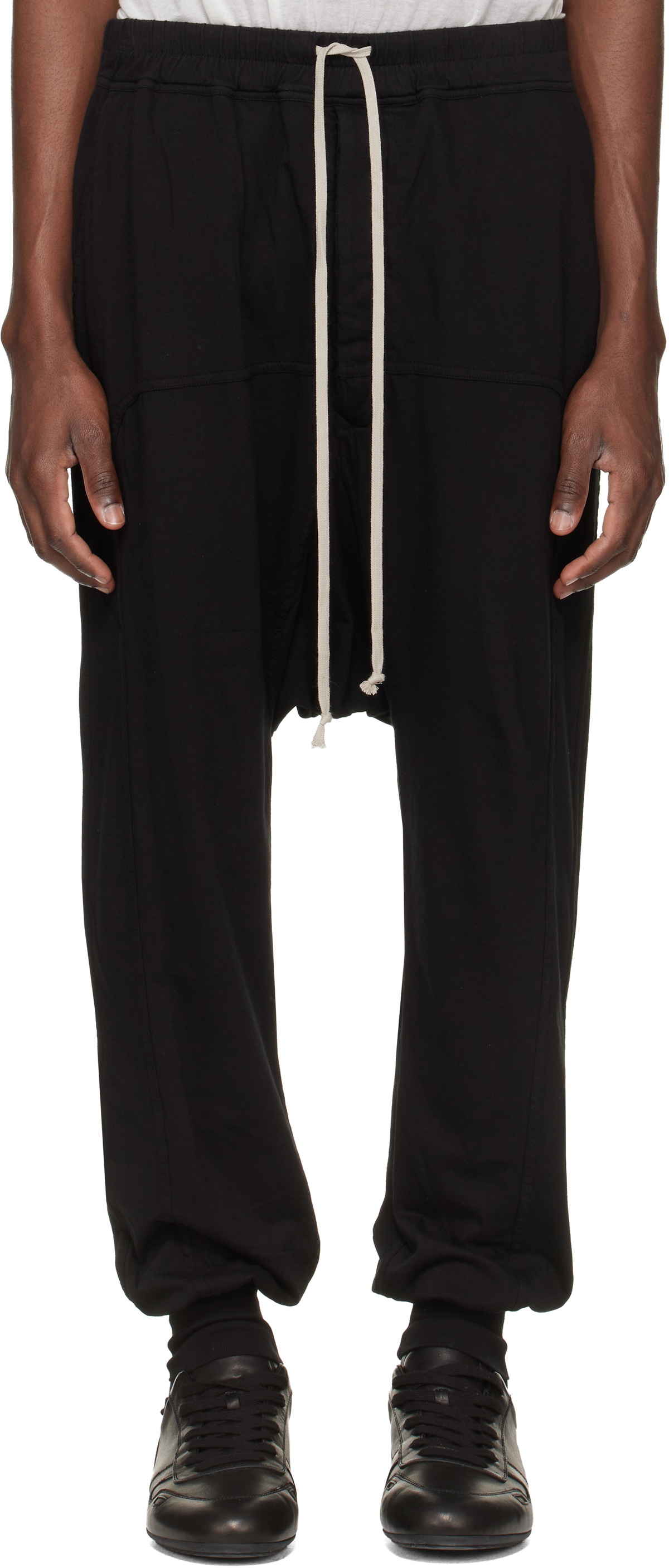 Rick Owens DRKSHDW Black Temple Drawstring Sweatpants