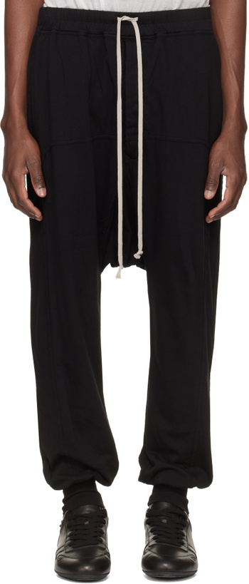 Photo: Rick Owens DRKSHDW Black Temple Drawstring Sweatpants
