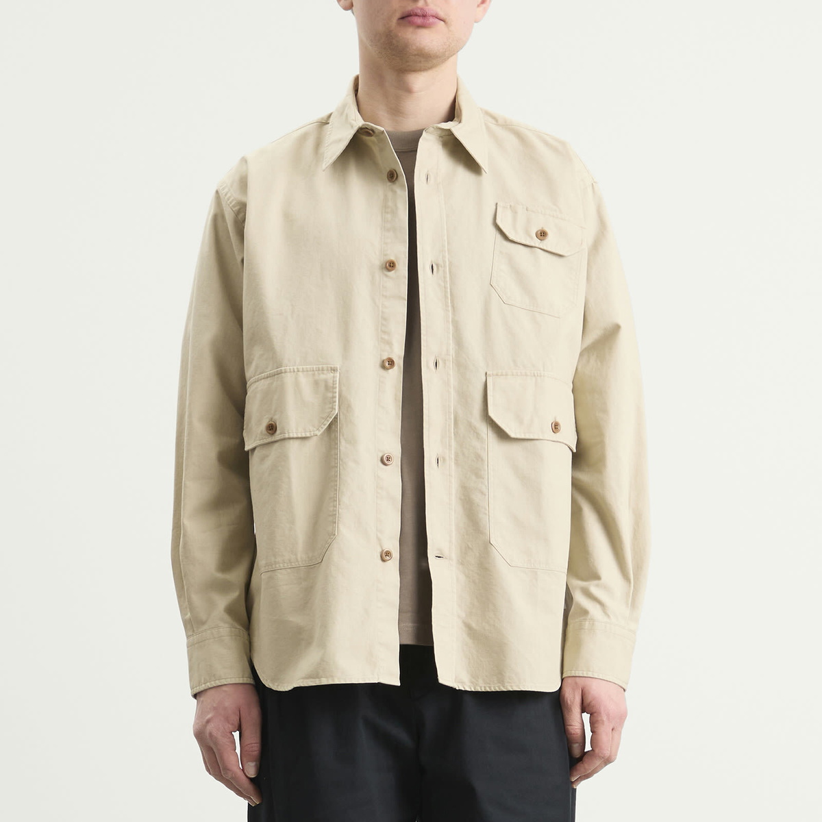 Norse Projects Men's Espevik Oversized Utility Shirt in Tan