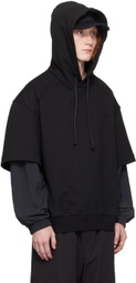 Juun.J Black Dual Sleeve Hoodie