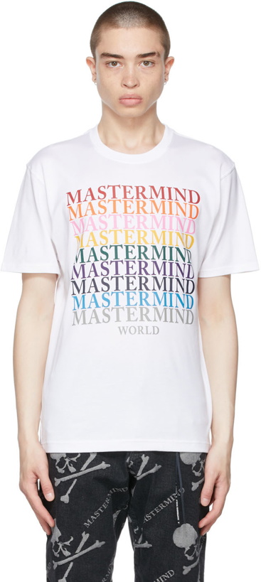 Photo: mastermind WORLD White Multi Logo T-Shirt