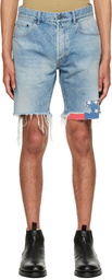 John Elliott Blue Bozeman Denim Shorts