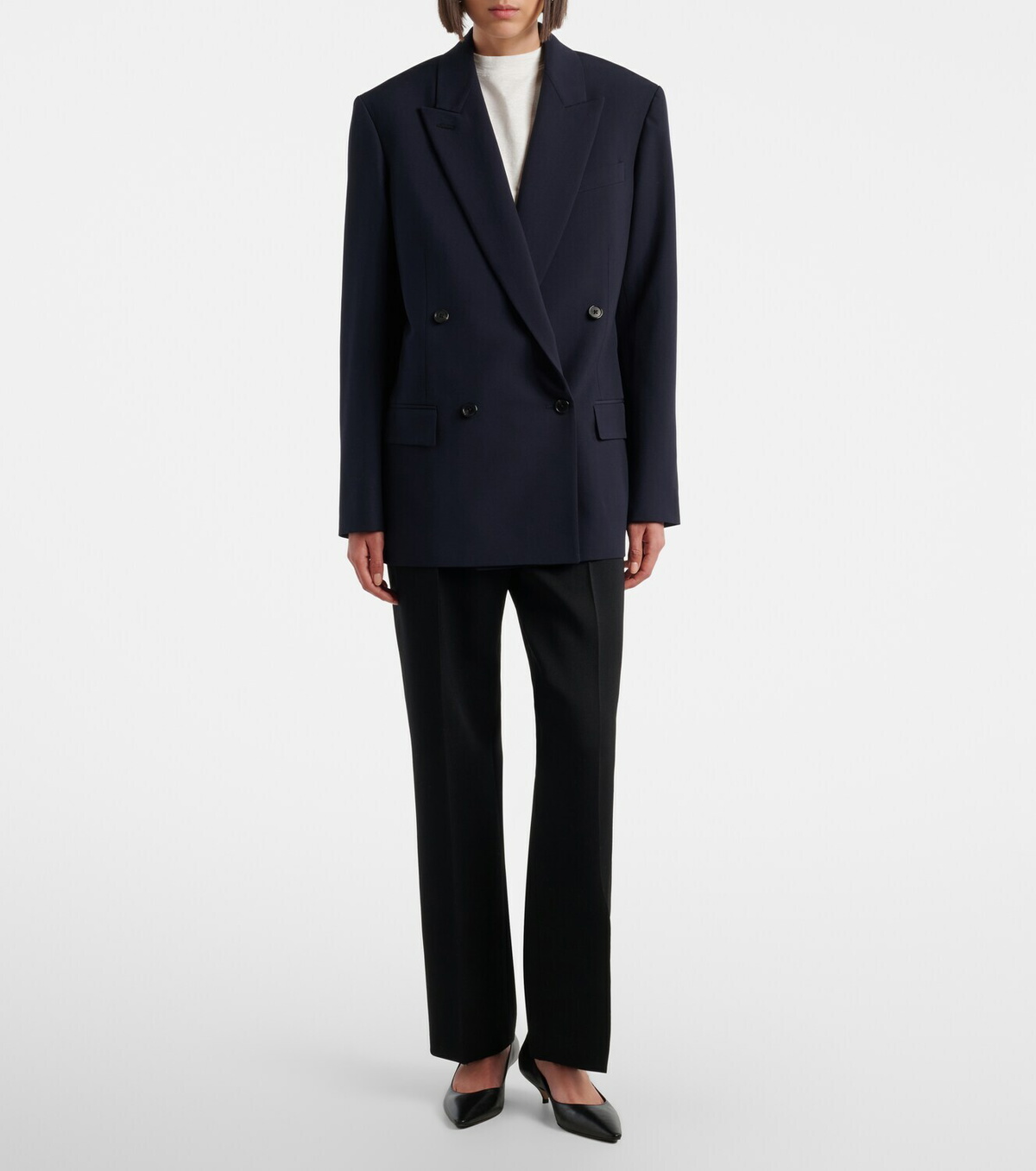 The Row Paden double-breasted virgin wool blazer
