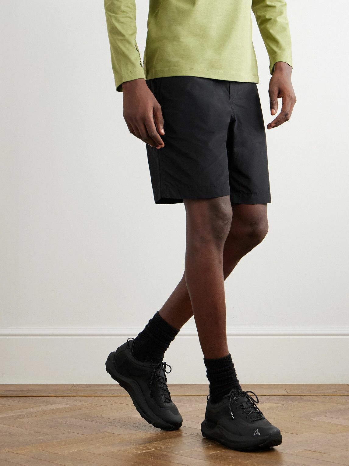 【Roa】 Sellaスニーカー ROA - Sella Leather and Mesh Sneakers - Black ROA