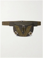 BOTTEGA VENETA - Webbing-Trimmed Intrecciato Rubber Belt Bag - Green