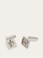 Ferragamo Mens Square Gancini cufflinks in Red