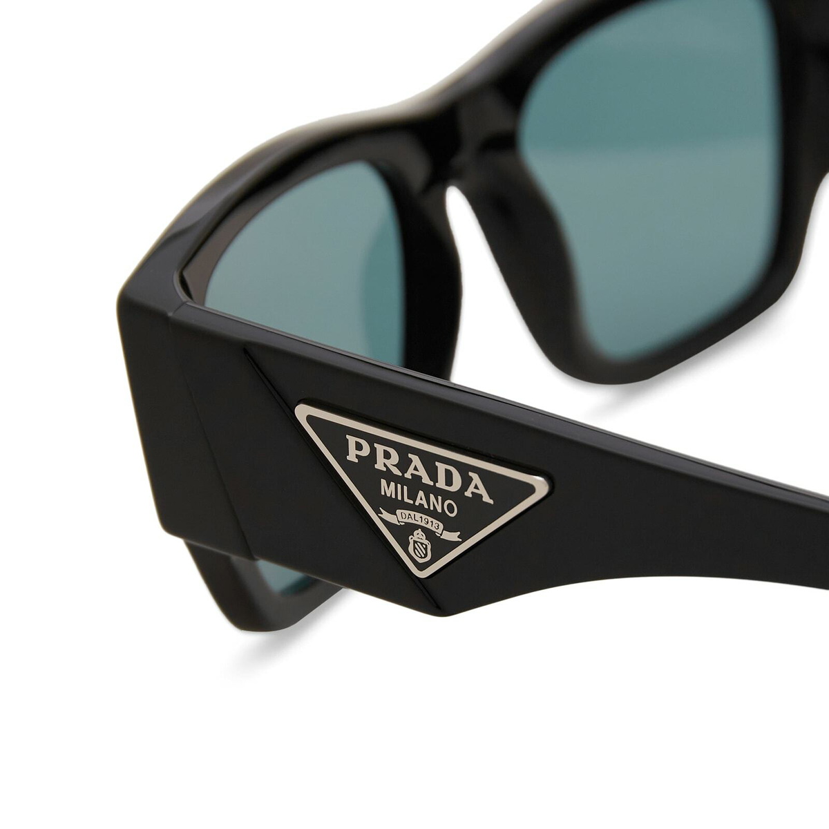 Prada Eyewear Men's 10ZS Sunglasses in Black/Petrol Green 