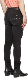 AMIRI Black Hibiscus Stencel Jeans