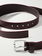 LOEWE - 3.5cm Full-Grain Leather Belt - Burgundy