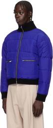 Guest in Residence Black & Blue Quilted Reversible Puffer Jacket