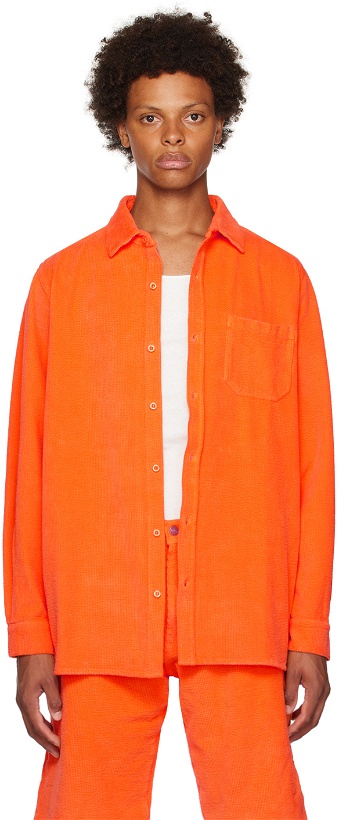 Photo: ERL Orange Spread Collar Shirt
