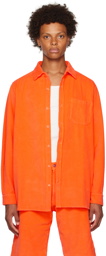 ERL Orange Spread Collar Shirt