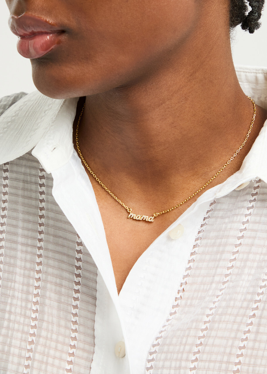 Kate Spade New York Mama Said Crystal-embellished Necklace - Gold - One Size