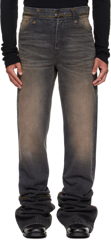 Photo: EGONlab Black & Brown Fitted Jeans