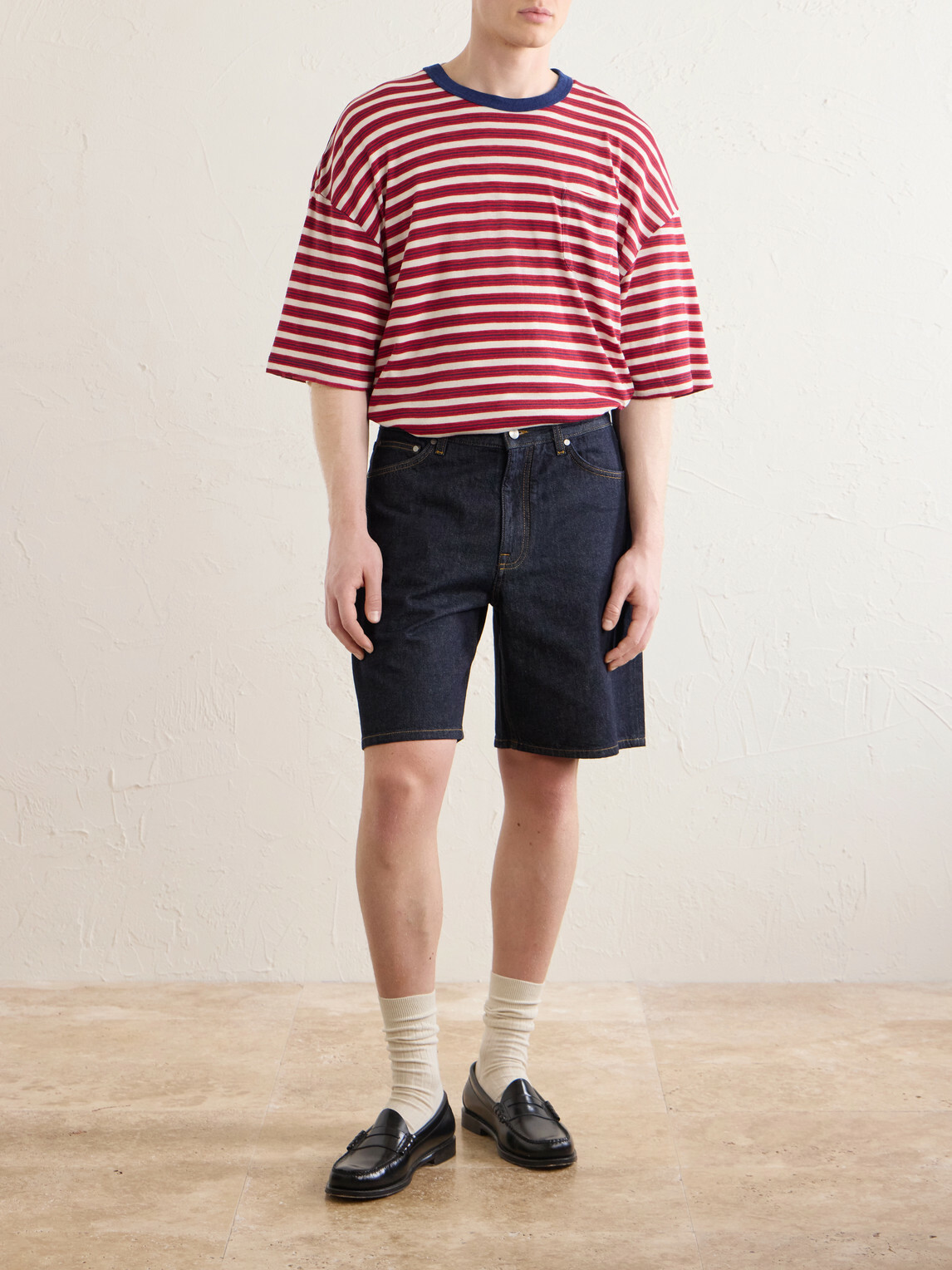 NN07 - Otis Straight-Leg Organic Denim Shorts - Blue