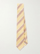 De Petrillo - 7cm Striped Linen and Silk-Blend Tie
