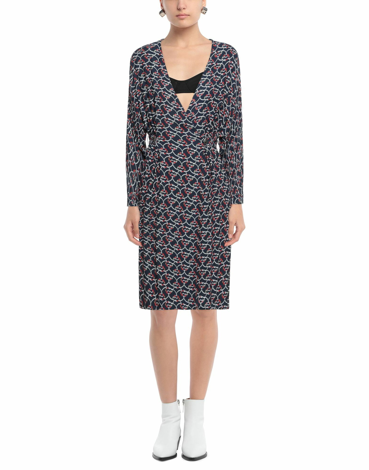 Manila Grace Womens Midi dress Midnight in Blue