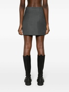 GAUGE81 Grey Mani Pinstripe Pencil Mini Skirt