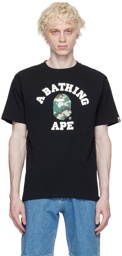 BAPE Black Woodland Camo College T-Shirt