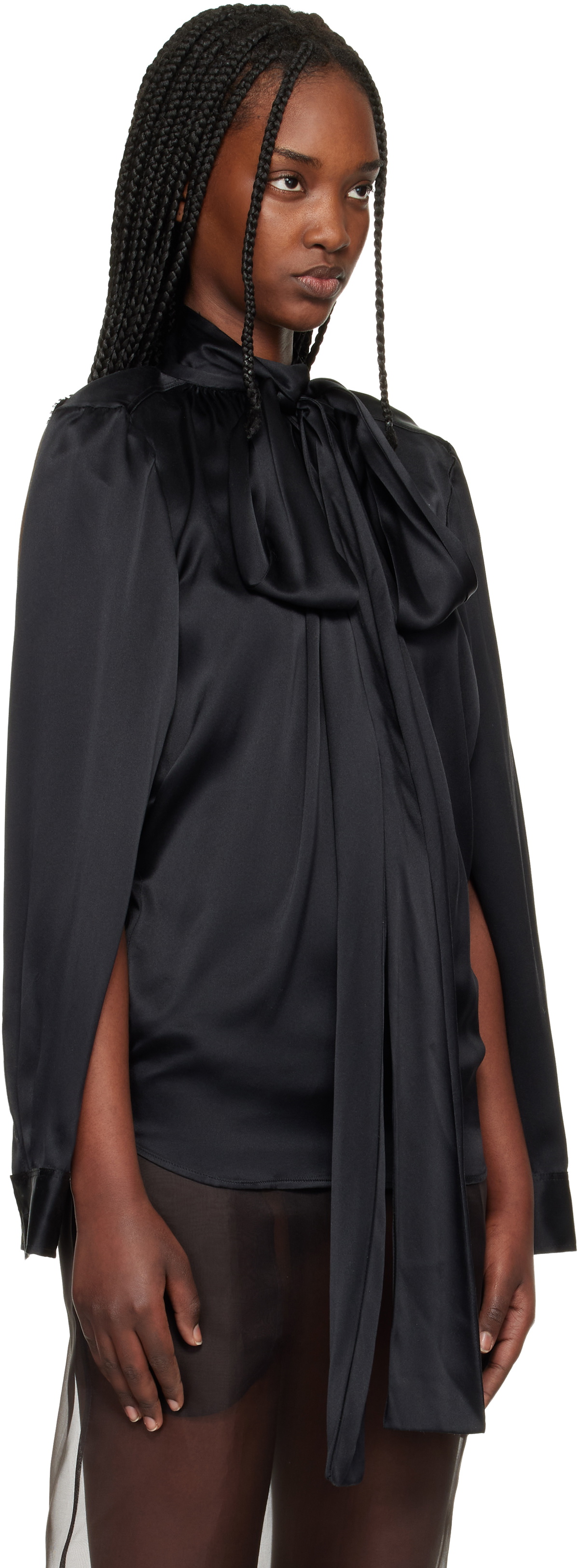 Commission Black Double Blouse