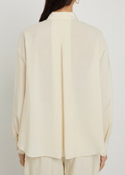 Emporio Armani Crinkled Woven Shirt Cream