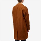 Foret Men's Shelter Wool Long Coat in Brown